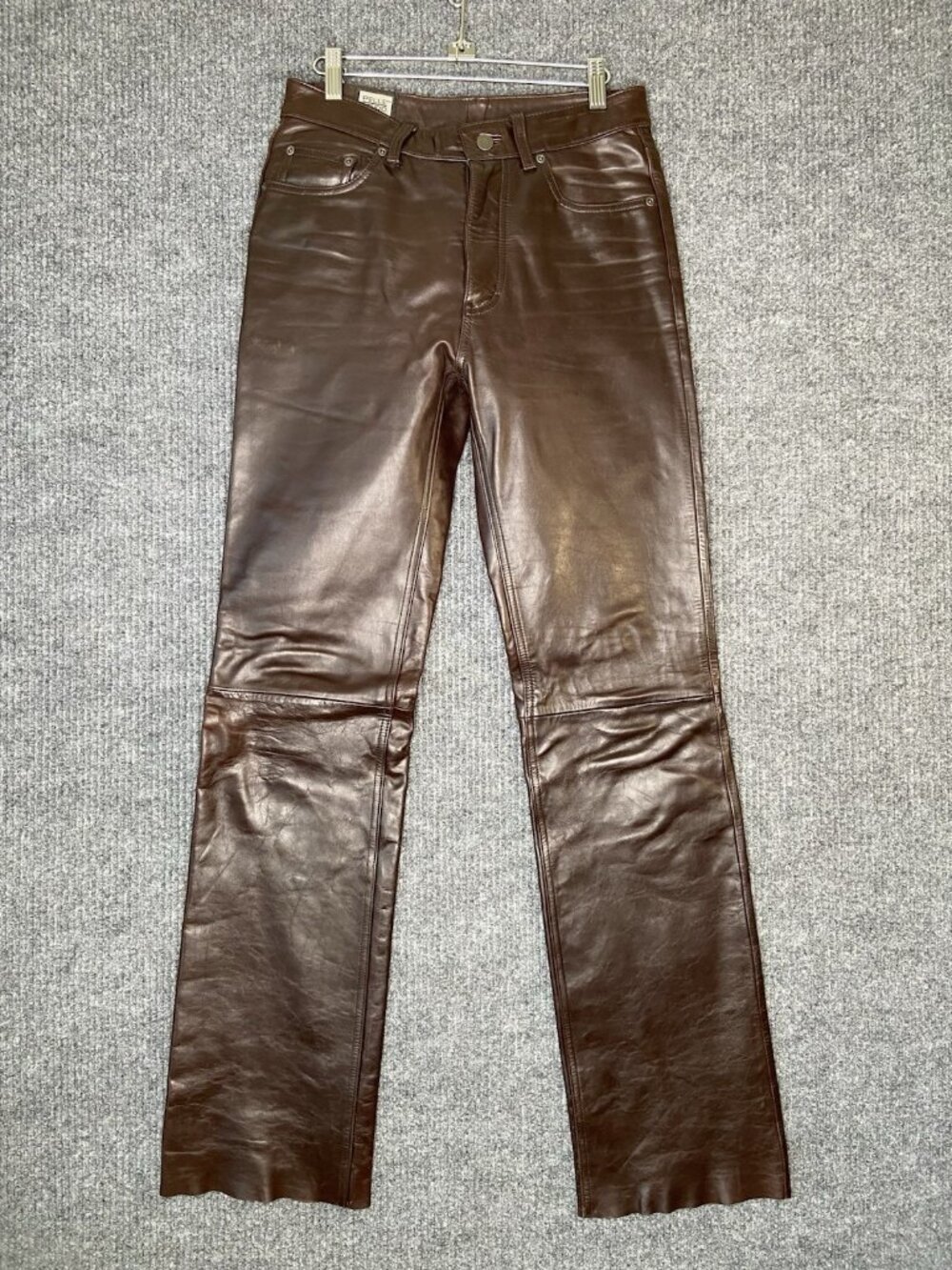 Vintage Wilsons Pelle Studio Pants Mens 30 28x34 Brown Leather Straight Leg 90s